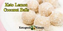 Keto Low Carb Lemon Cream Cheese Coconut Balls. No bake fat bombs!
