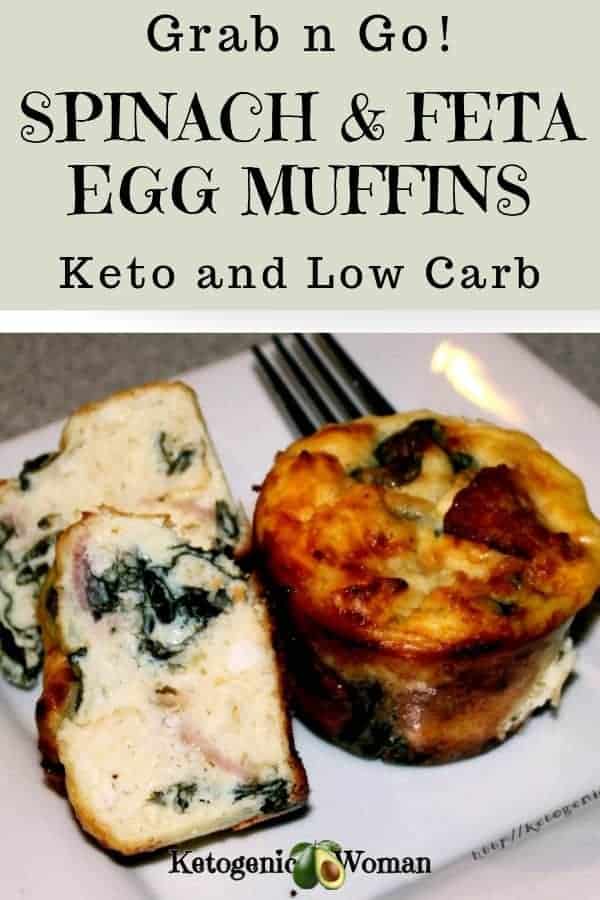 Low Carb Keto Spinach Feta Egg Muffins. Forget Starbucks, grab these instead!