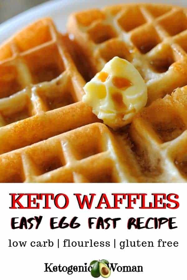 Easy low carb, keto waffles. 2 ingredients, simple and flourless. 