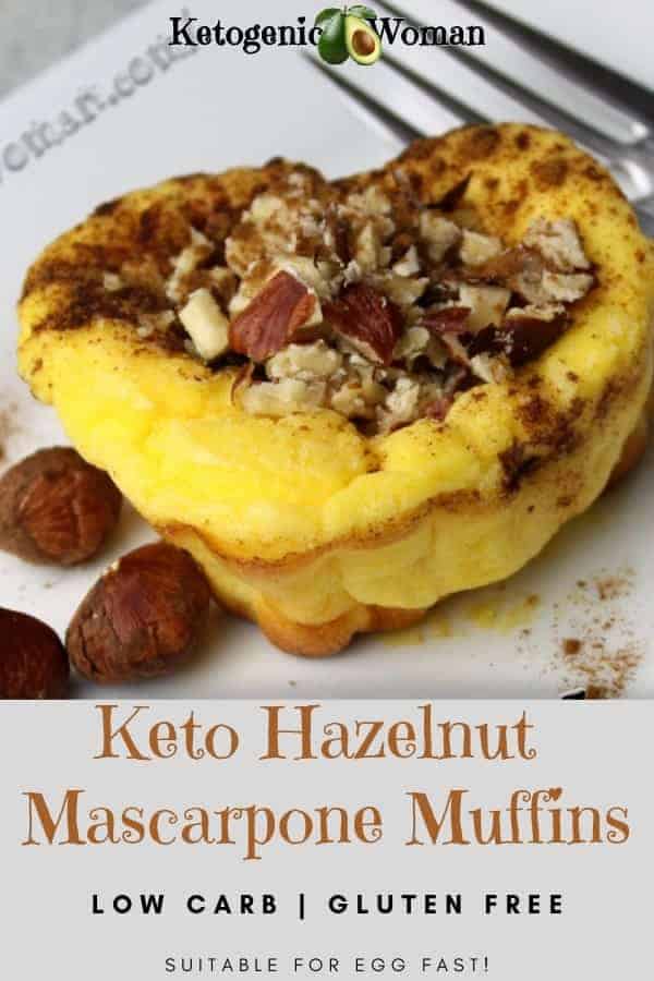 Keto Mascarpone Hazelnut Cheesecake Muffins. Fast and easy, can be used for Egg Fast!