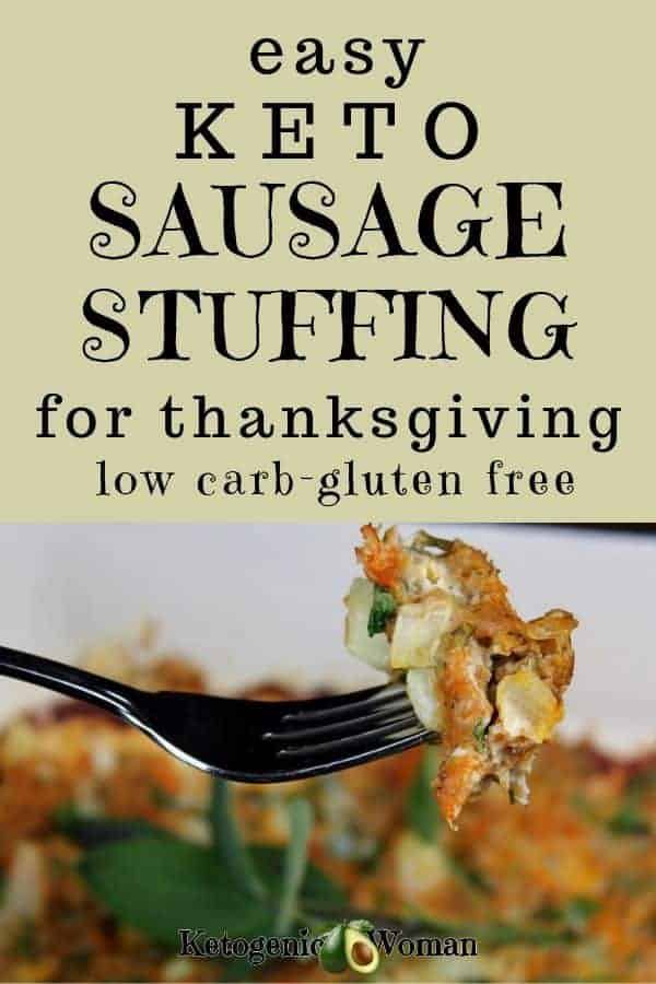 Text over fork of stuffing