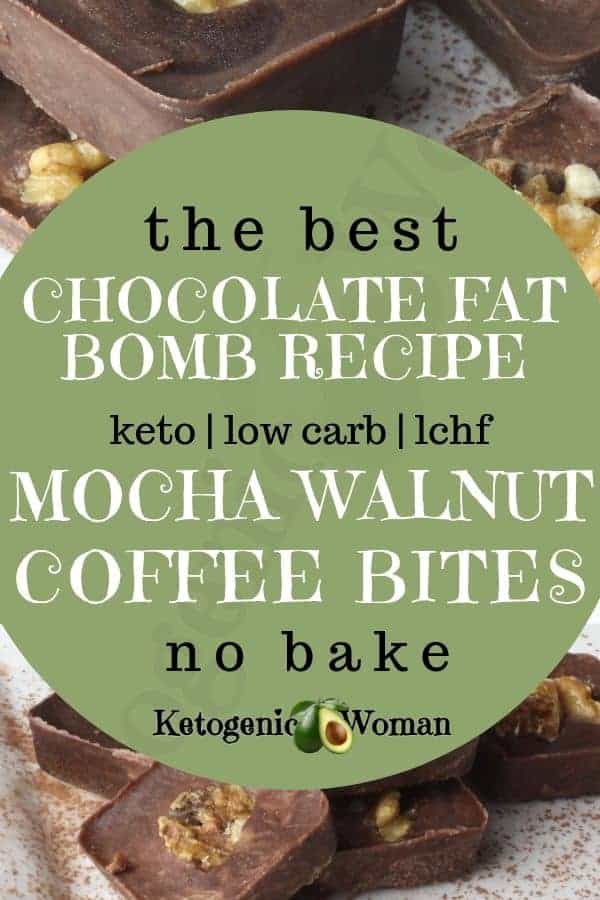 Keto mocha chocolate fat bomb recipe.