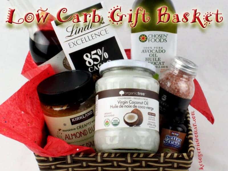 What to put in a keto gift box. Lots of Low Carb Gift Basket ideas for your next holiday! 