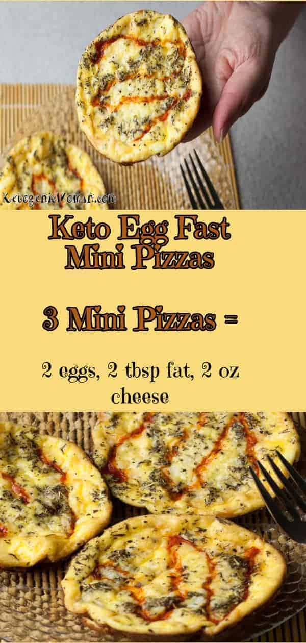 Keto Egg Fast Mini Pizzas! Yes, you can have your pizza on egg fast!