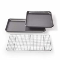 Chicago Metallic Professional Non-Stick Cookie/Jelly-Roll Pan Set with Cooling Rack, 17-Inch-by-12.25-Inch