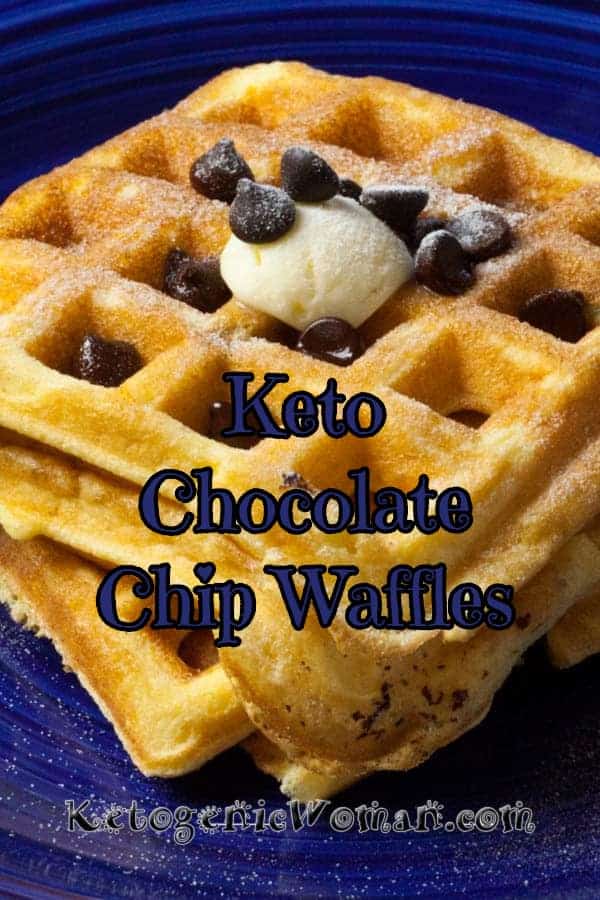 Fluffy Keto Chocolate Chip Waffles Recipe will make you forget about the local Waffle house! 