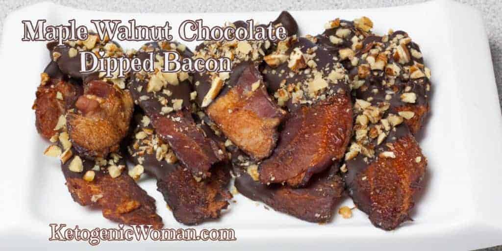 Maple Walnut Chocolate Dipped Bacon Keto Approved! Ketogenic Woman