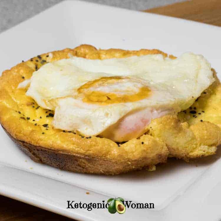 Egg Fast Cloud Bread Fried Egg Sandwich