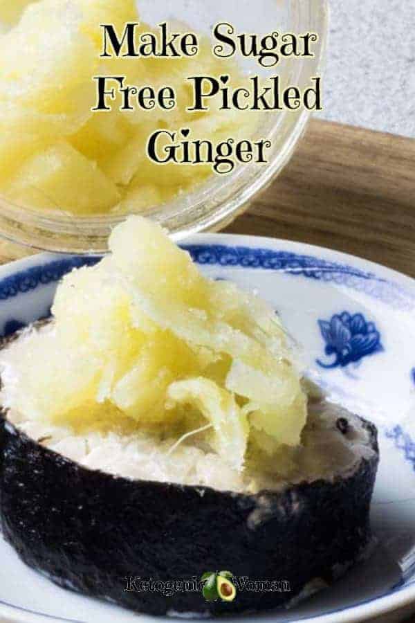 How to make sugar free pickled ginger for your low carb sushi rolls!