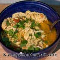 Instant Pot Coconut Curry Chicken Soup - Keto, Low Carb, Gluten Free