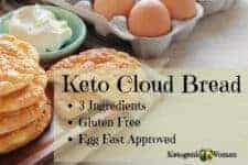 This Easy Egg Fast Keto Cloud Bread Recipe is so delicious. It's so easy to make with only 3 ingredients. This cloud bread is gluten free, egg fast approved, and so tasty. Save this recipe today by Pinning it or Print and save the recipe card for later.