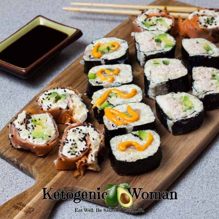 Keto Sushi - California Rolls - All Day I Dream About Food