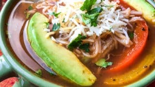 Keto Chicken Fajita Soup for the Instant Pot