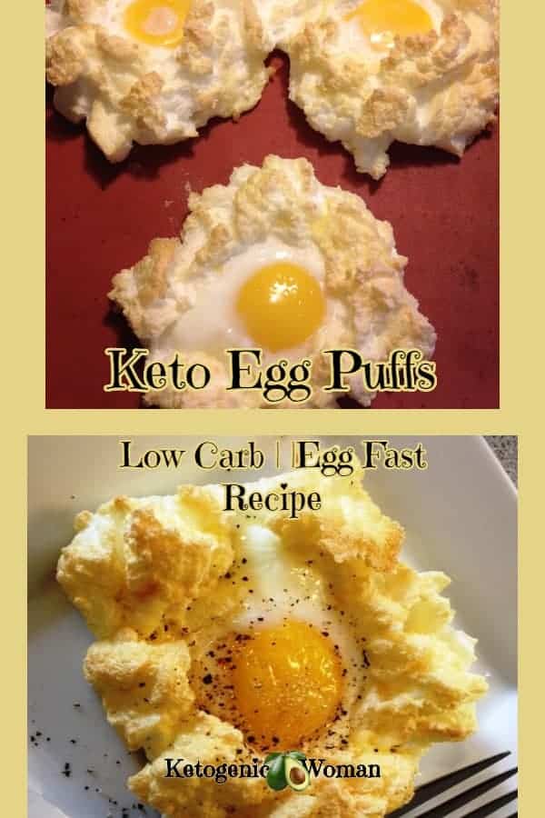 Easy Egg Puffs are a perfect keto low carb breakfast recipe! Good for the Egg Fast!