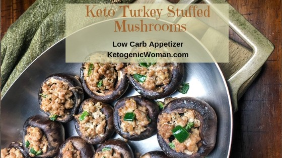 Keto Low Carb Turkey Sausage Stuffed Mushrooms