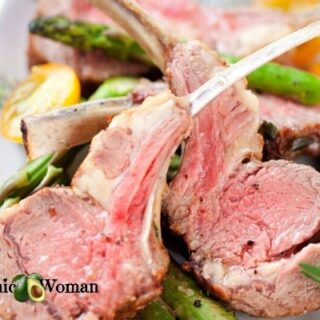 Plated rack of lamb