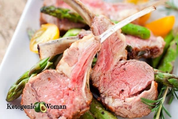 Plated rack of lamb