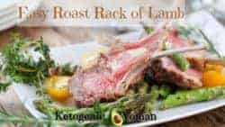 Low Carb Roasted Rack of Lamb Dinner