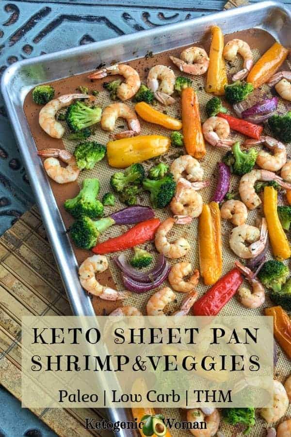 Keto Low Carb Paleo Sheet Pan Shrimp and Vegetables Recipe with Asian flavors. Fast, healthy whole food dinner.