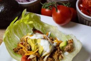Low Carb Lettuce wrapped tacos