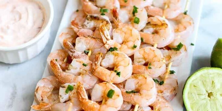Grilled Shrimp Skewers with Creamy Chili Sauce
