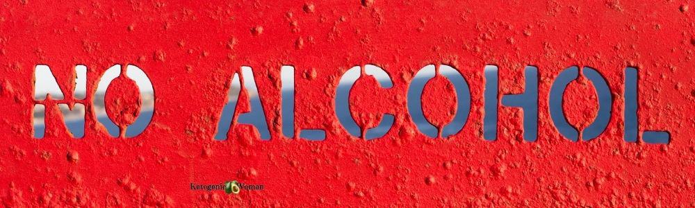 No Alcohol banner red background