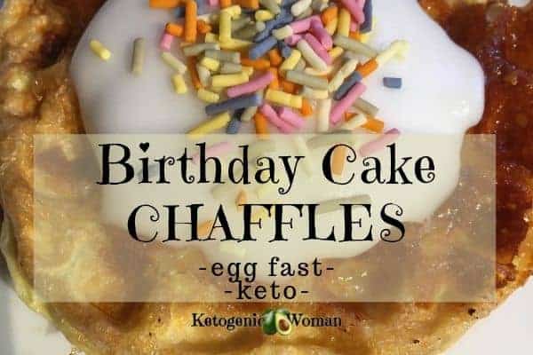 sweet birthday cake egg fast chaffle