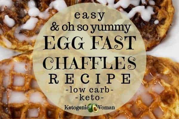 Try this low carb, keto, egg fast chaffle recipe. This keto egg fast cheese waffle is so much better than a regular waffle. 
