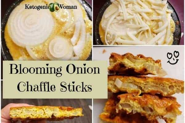 keto Onion Ring Chaffle Sticks