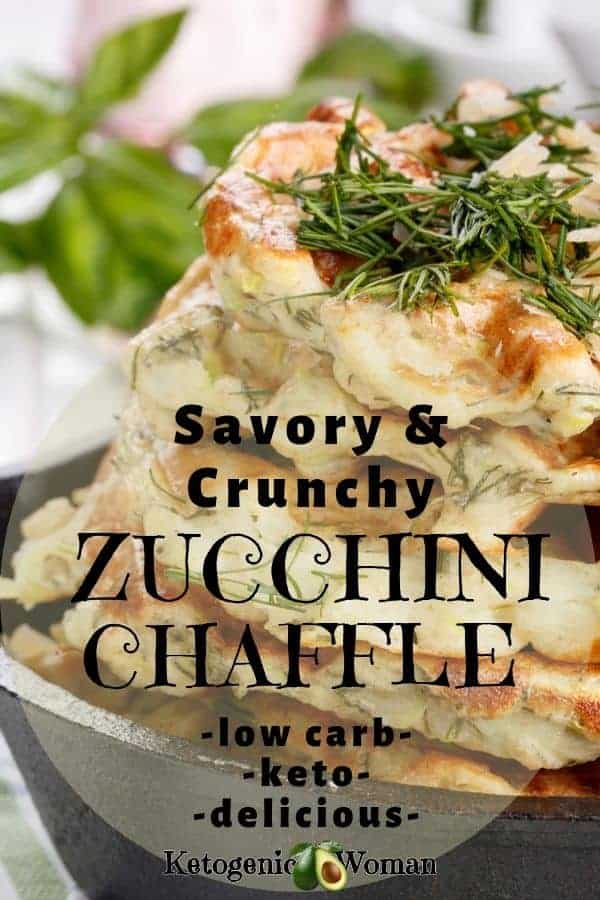 Low Carb zucchini chaffle waffle