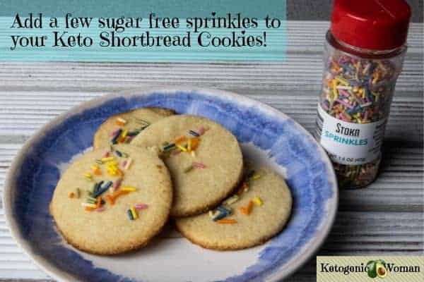 Keto cookies with sugar free sprinkles