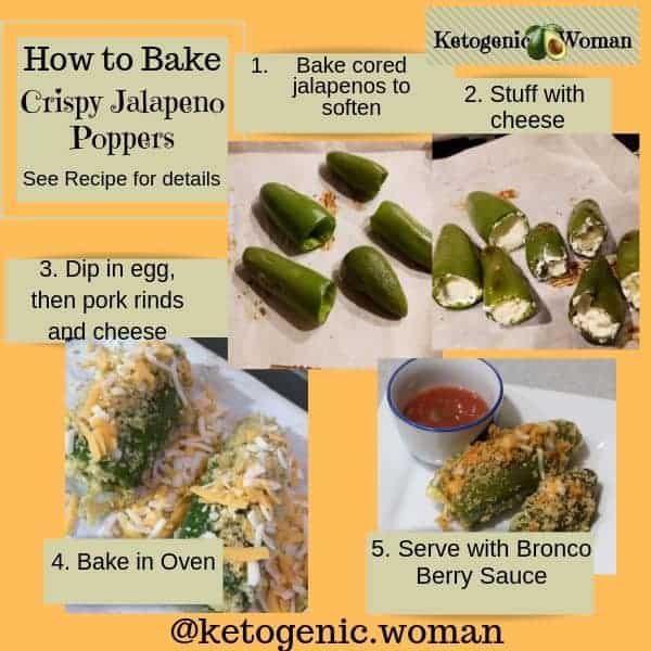 Baked crunchy keto jalapeno poppers