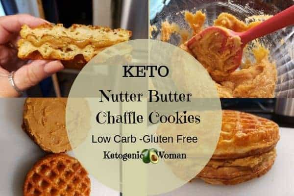 keto nutter butter chaffle cookies