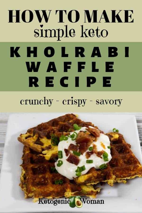 Crunchy Kholrabi Breakfast Keto Chaffle Waffle recipe