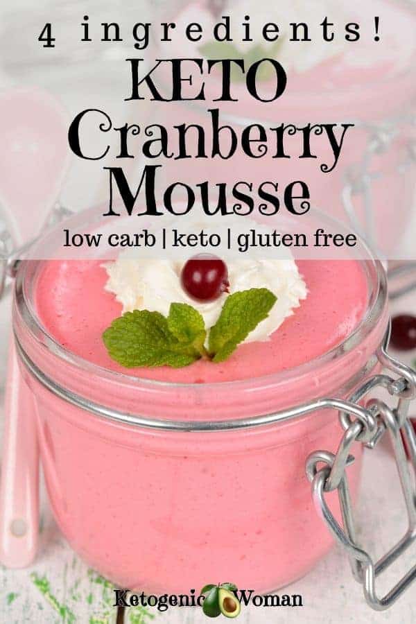 Keto Cranberry cheesecake mousse dessert recipe