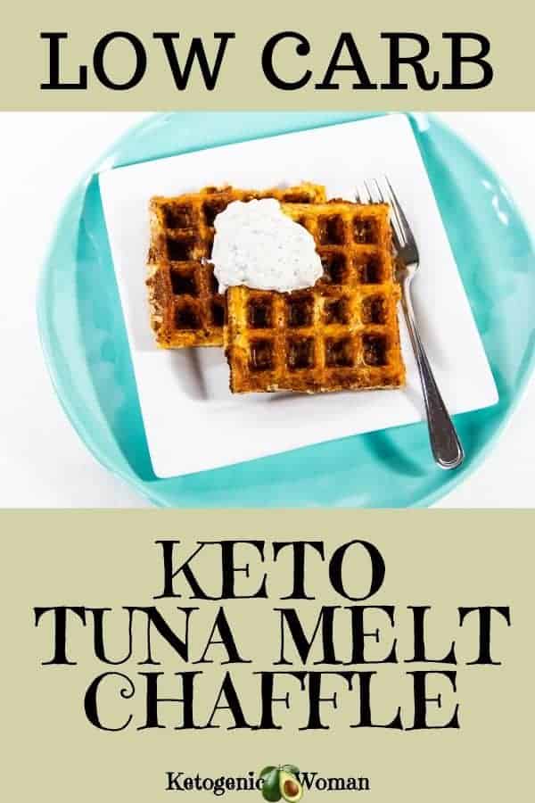 Low carb keto tuna melt chaffle