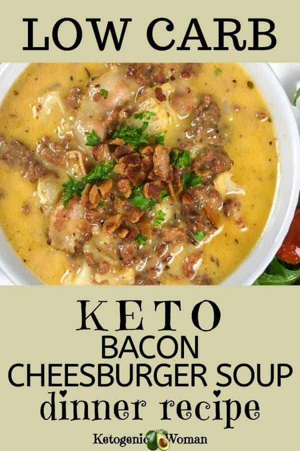 Low carb keto cheeseburger soup dinner recipe (1)
