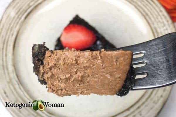Chocolate Cheesecake on fork