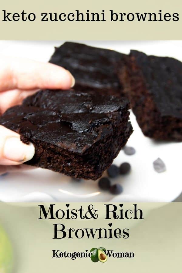 Pinterest Pin showing Keto Brownies