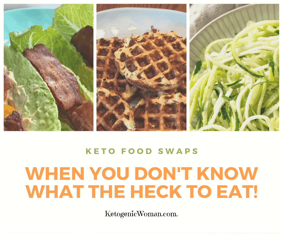 Feature image showing common keto food swaps
