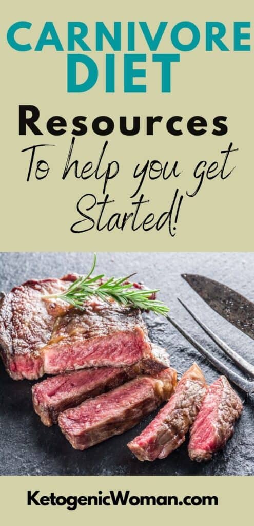 Pinterest pin for carnivore diet resources article