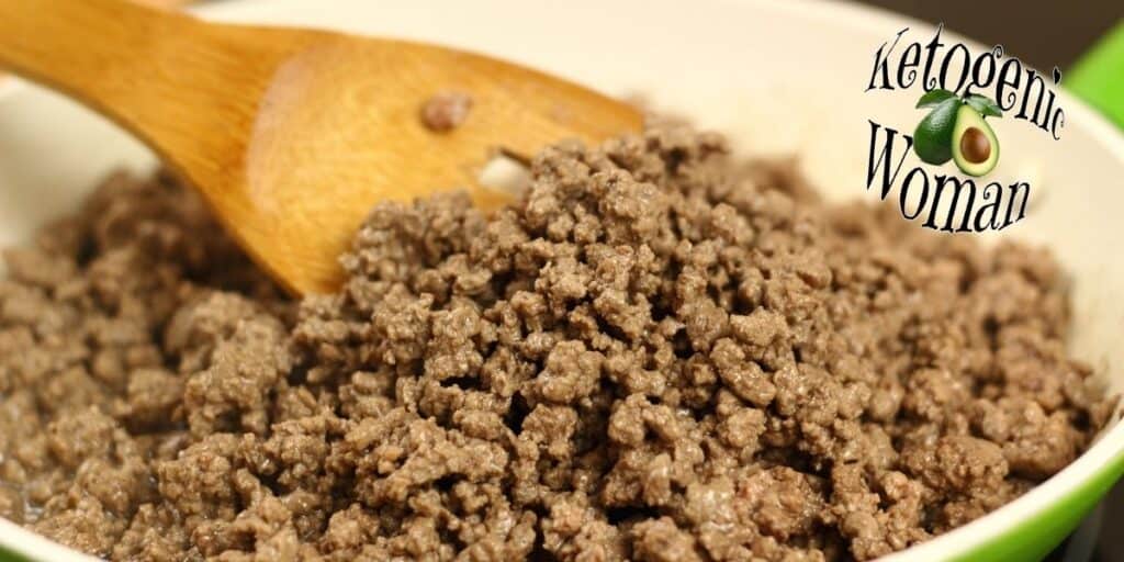 pan of cooked ground beef