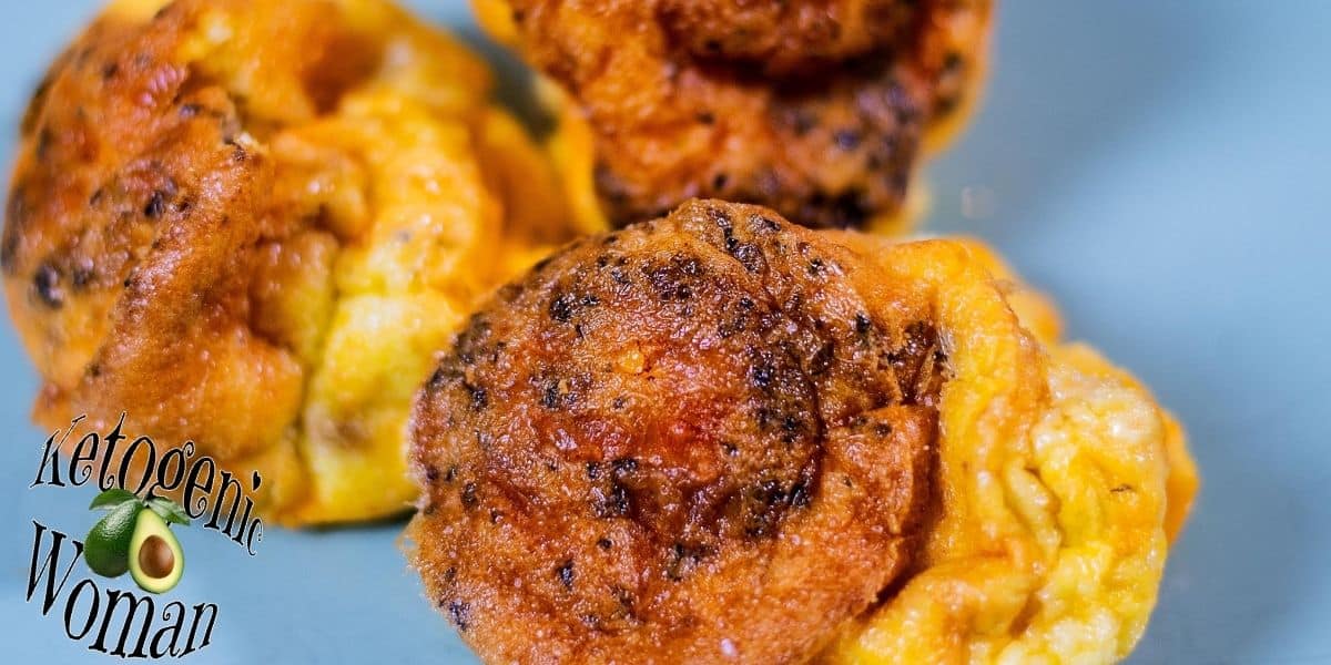 Cheesy Air Fryer Egg Bites Keto Egg Fast and Carnivore Ketogenic Woman