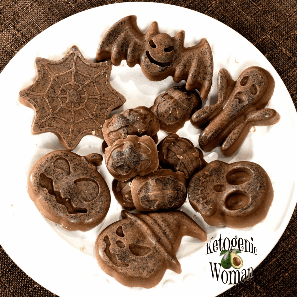 Halloween Brown Butter Bites on White Plate