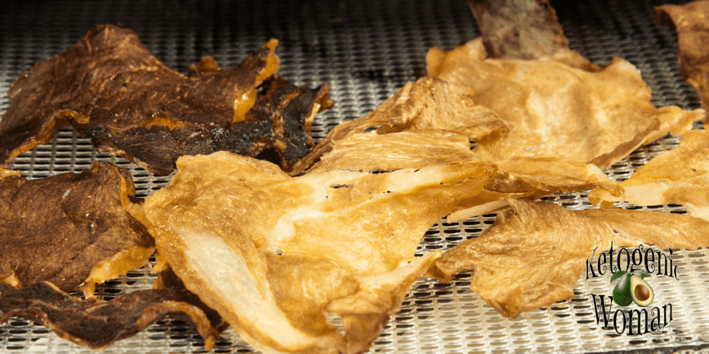 Carnivore Meat Chips on dehydrator sheet
